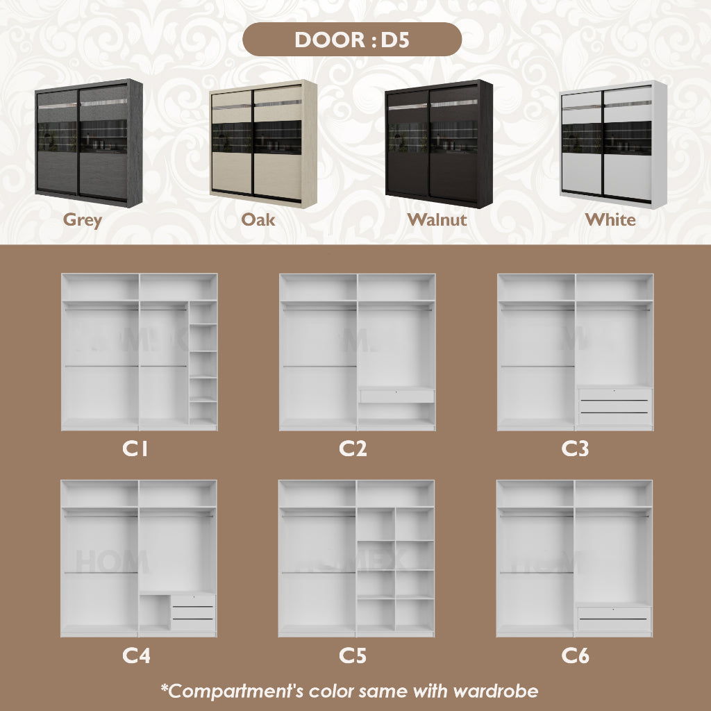 TRAVIS Mix & Match 6’x8‘ Modular Sliding Door Wardrobe